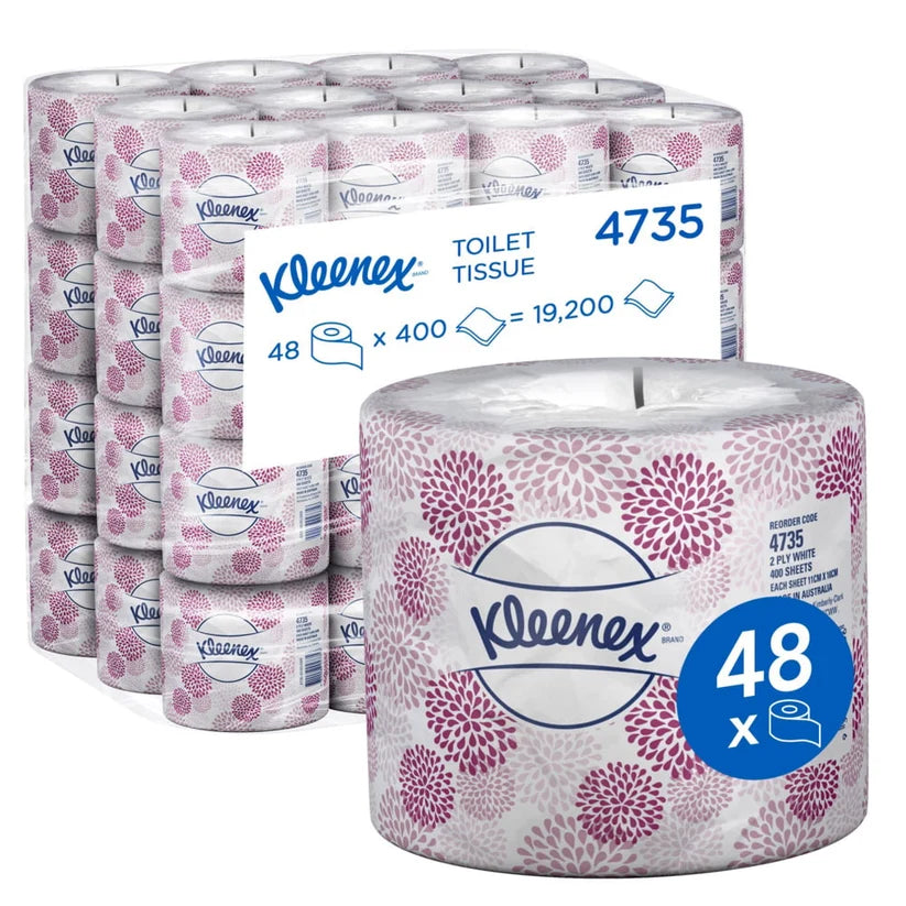 KLEENEX Toilet Tissue 2 Ply Toilet Paper, 48 Toilet Rolls