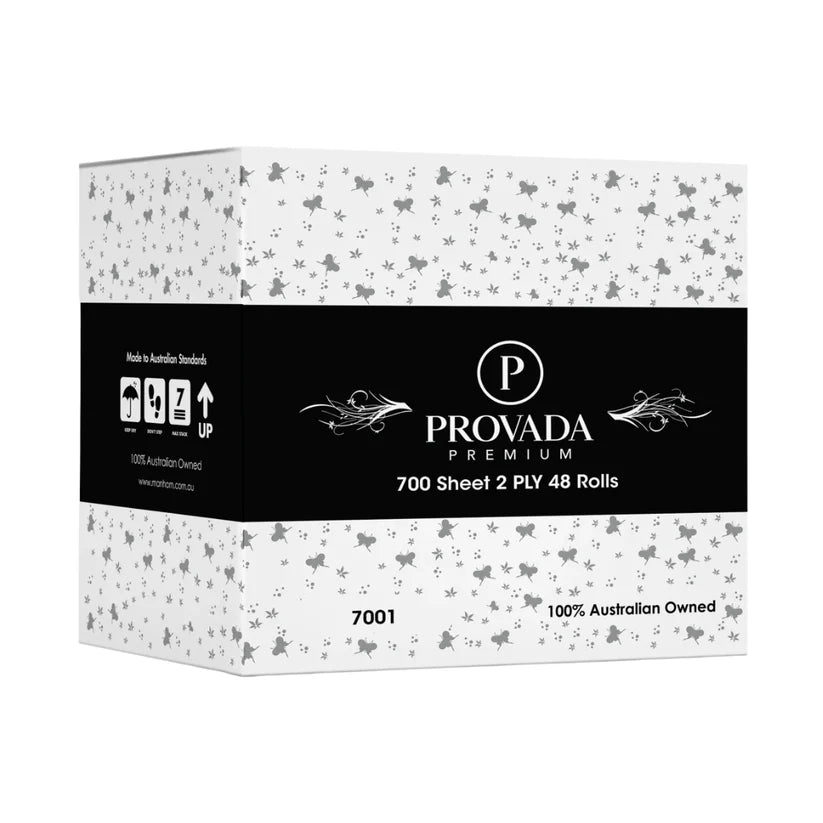 PROVADA Premium Toilet Rolls 700 Sheets 2 ply 48 Rolls