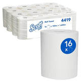 SCOTT Roll Towel White Roll, 16 Rolls