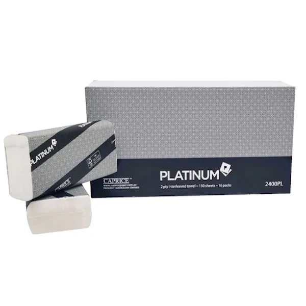 Caprice Platinum 2 Ply Interleaved Towel 24cm x 23cm
