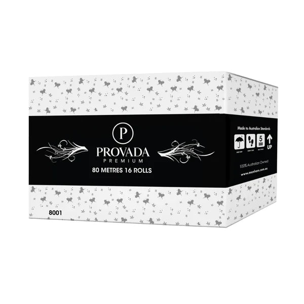 Provada Premium 1PLY 80M Roll Towel 16 Rolls